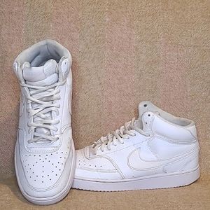 Nike Court Vision Mid All White Size 9